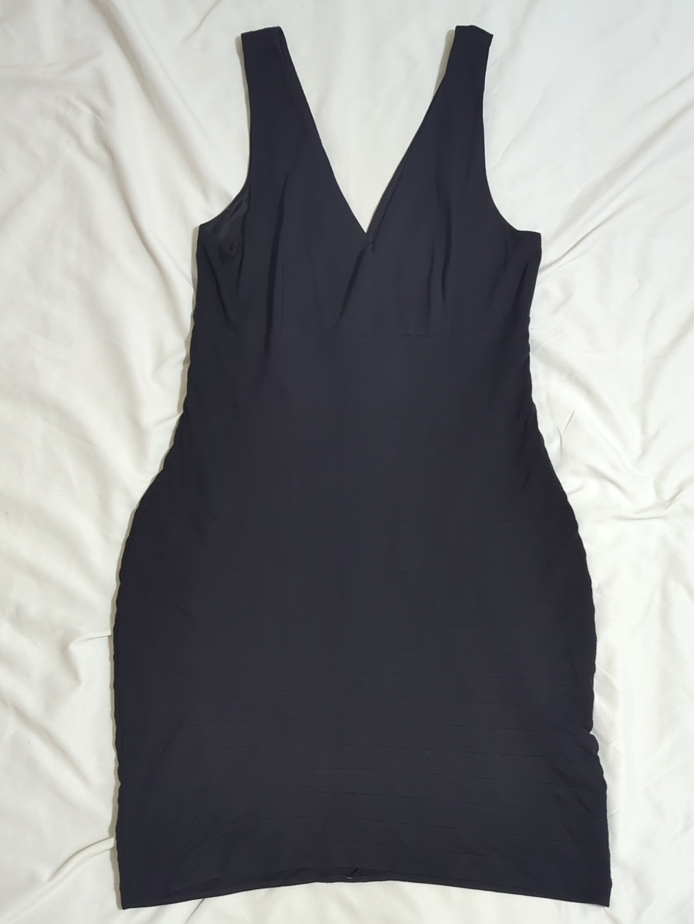 Express V-Neck Bodycon Dress, Color Black Size M